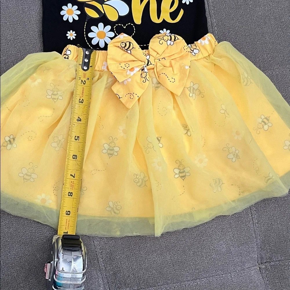 Black and Yellow Bee Themed Baby Outfit